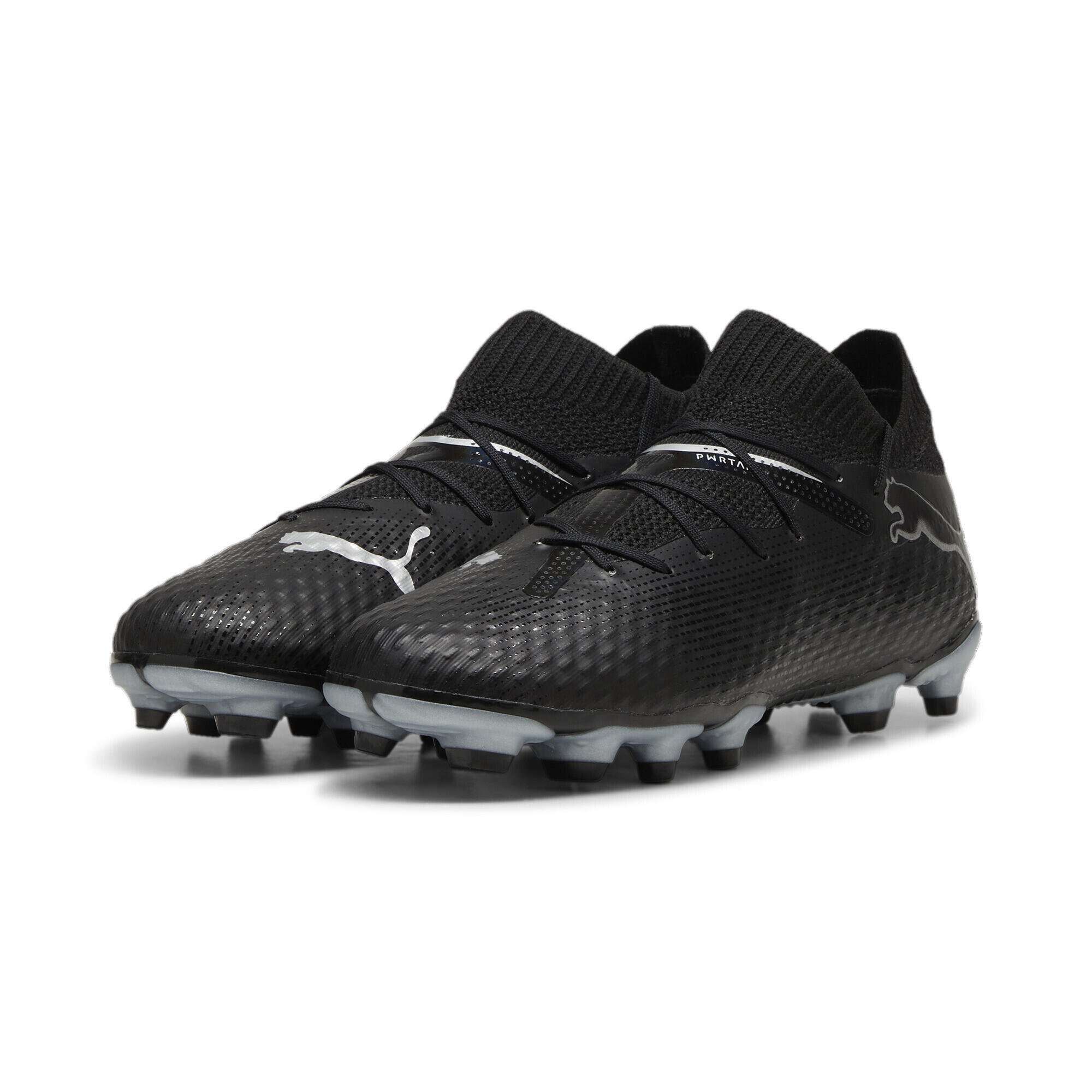 Młodzieżowe buty piłkarskie FUTURE 7 PRO FG/AG PUMA Black Silver Metallic