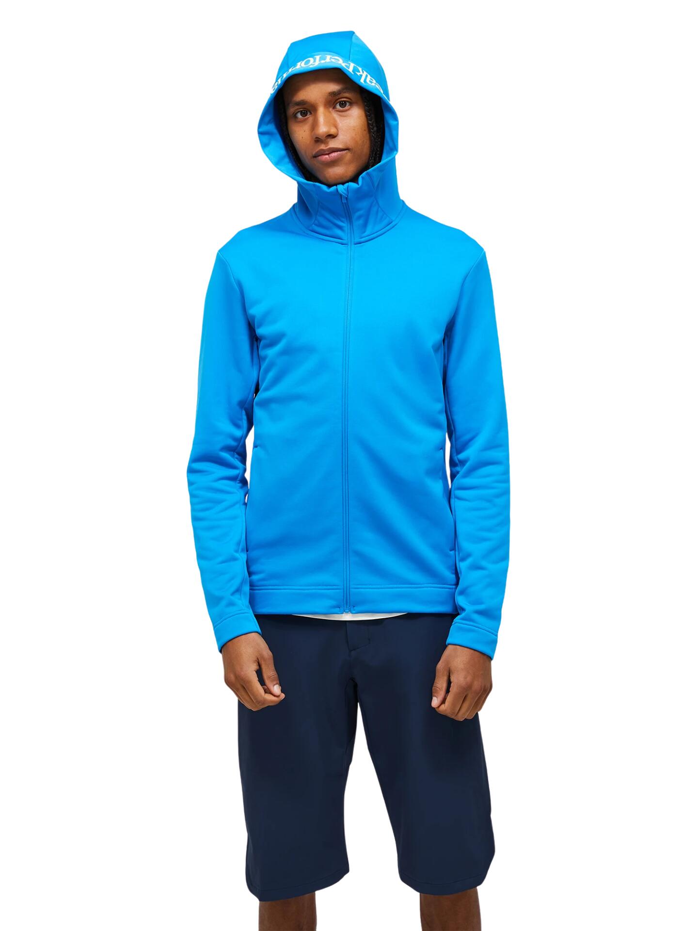 Bluza Peak Performance męska Rider Tech Zip Hood niebieska - L