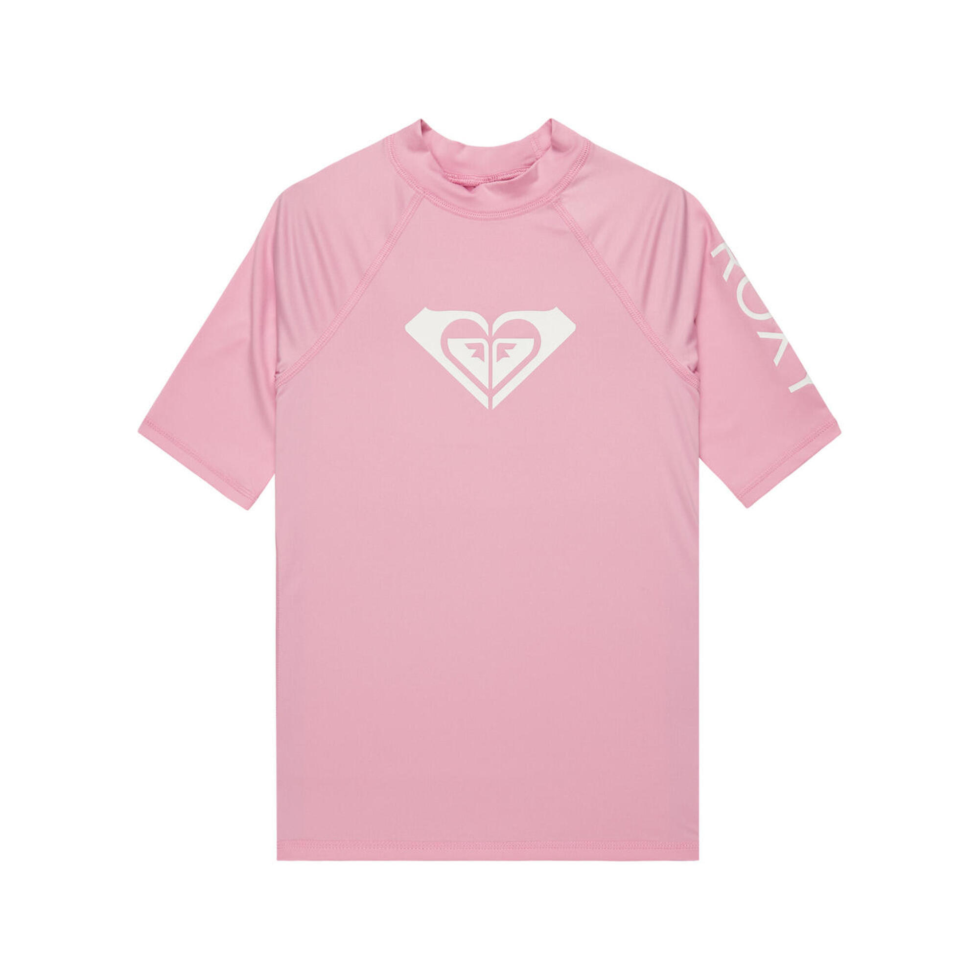 Koszulka rash vest z krótkim rękawem dla Dziewczynki WHOLEHEARTED Różowy