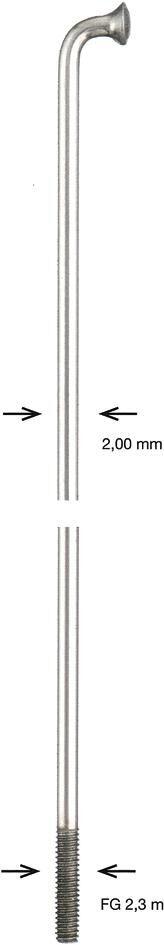 Szprychy Alpina ocynkowane 2x258 mm opak. 100