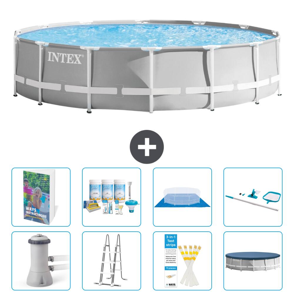 INTEX Basen Prism Frame Okrągły - 427x107 cm - 9-częściowy S615