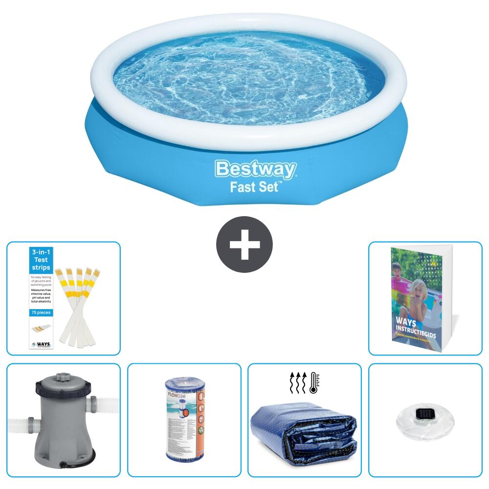 BESTWAY Basen Fast Set Okrągły - 305x66 cm - 7-częściowy S275