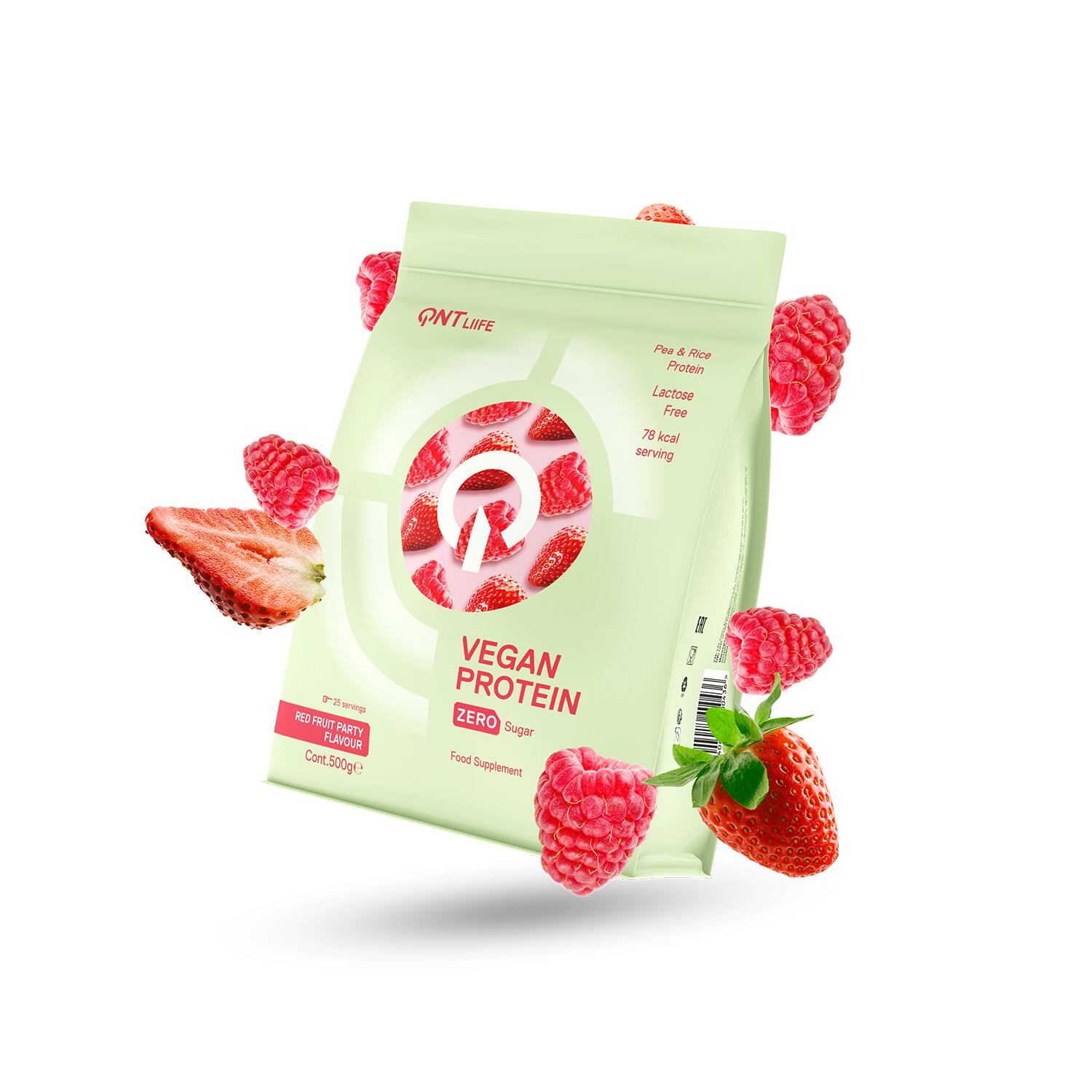 WEGAŃSKI PROSZEK BIAŁKOWY - Święto czerwonych owoców - 500 g