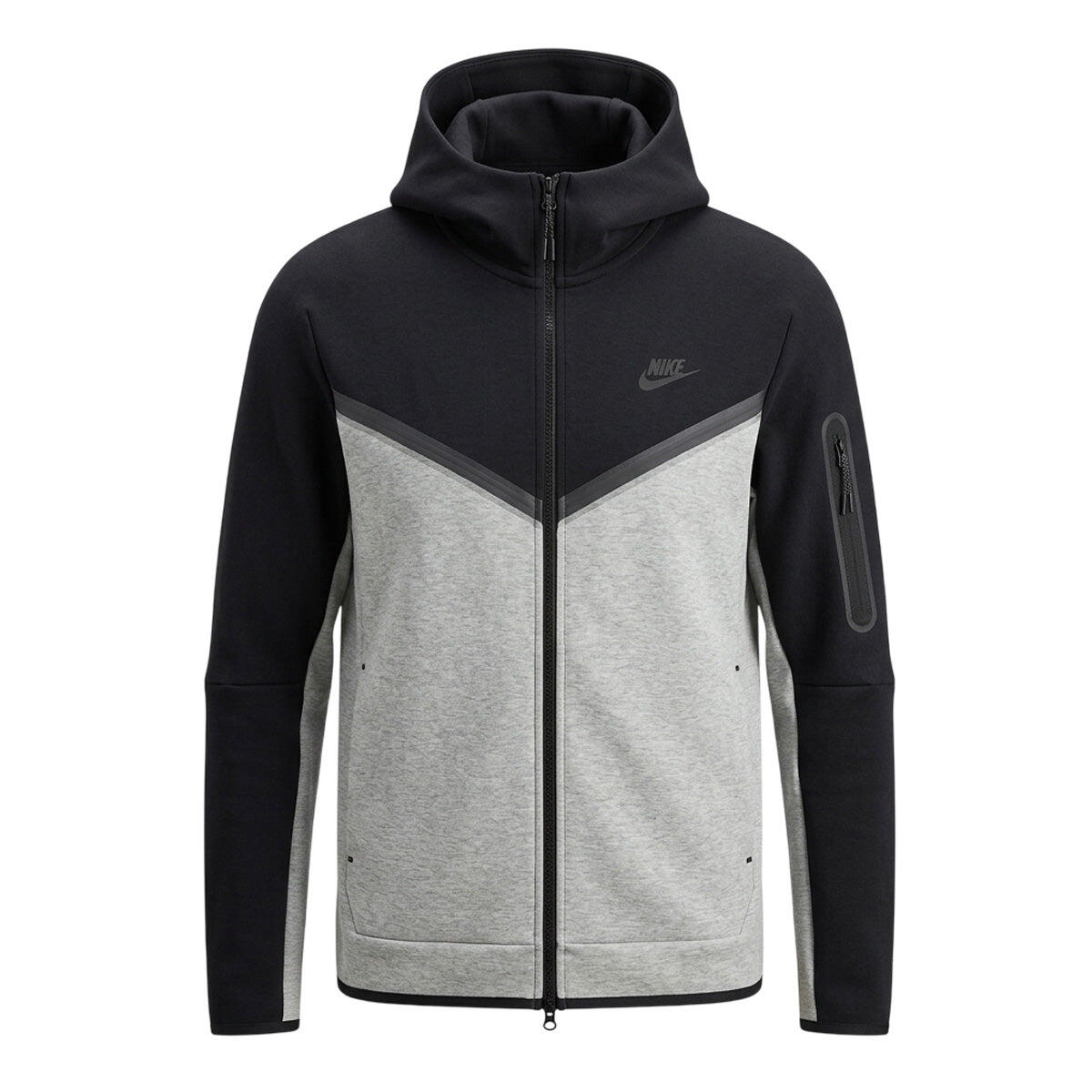 Bluza z Kapturem I Suwakiem Na Całej Długości Tech Fleece Rozmiar M Czarny - HV…