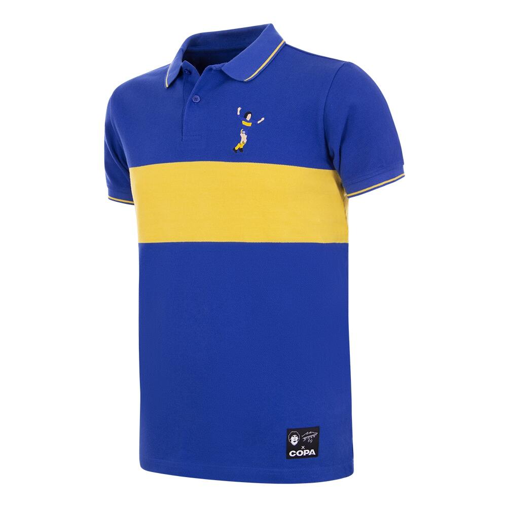 Koszulka Polo Maradona x COPA Boca Haftowana Niebiesko-Żółta