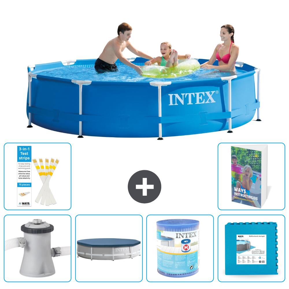INTEX Basen ze stelażem Okrągły - 305x76 cm - 7-częściowy S254