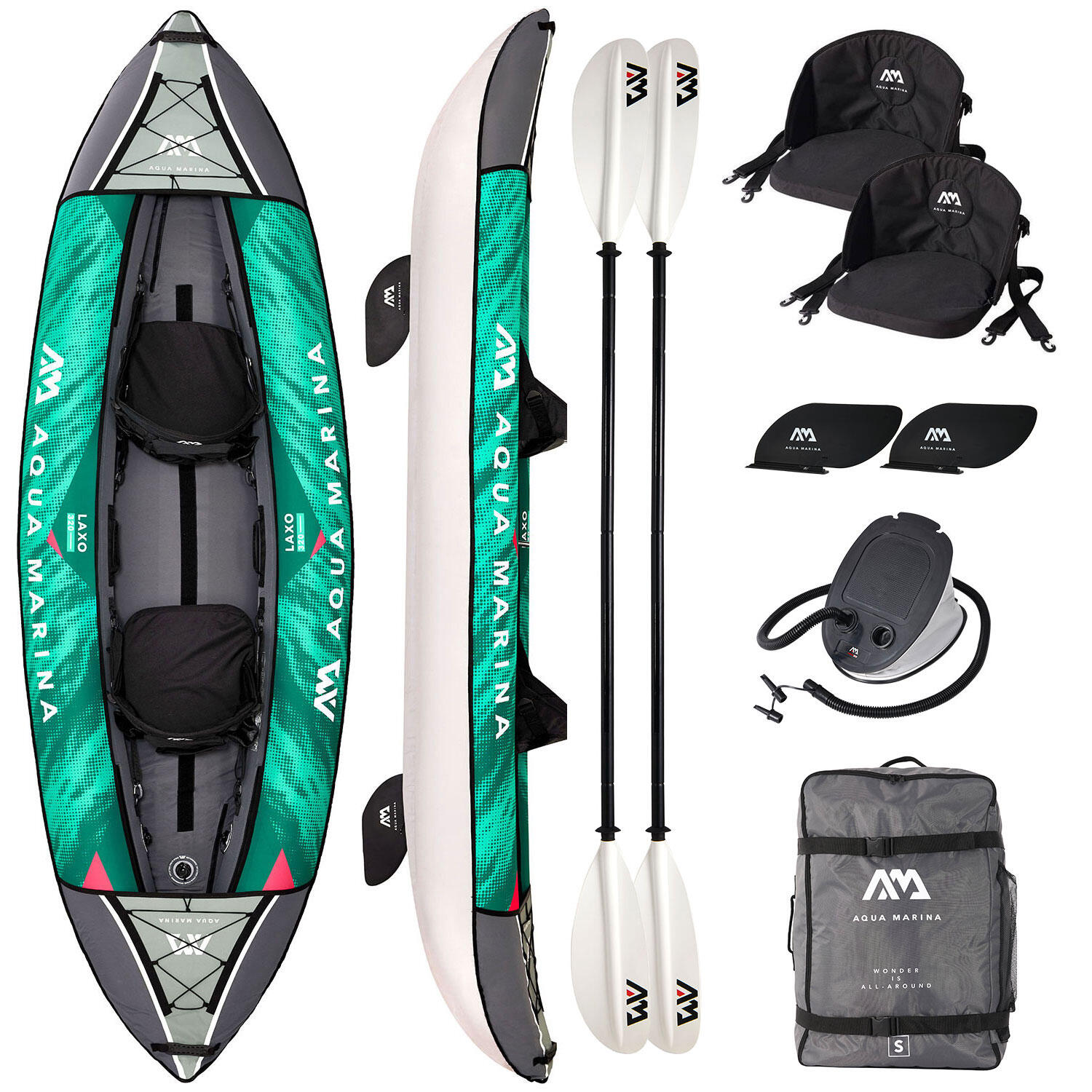 Kajak Pompowany Aqua Marina Laxo 380 cm 3-osobowy