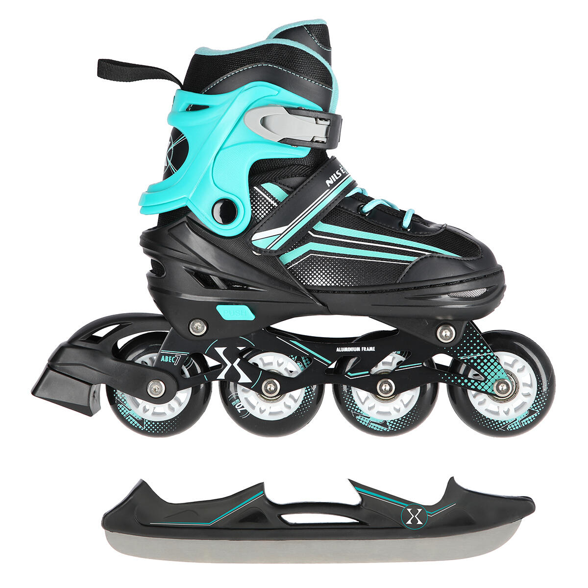 Łyżworolki z wymienną płozą hokejową Nils Extreme NH18190 2w1