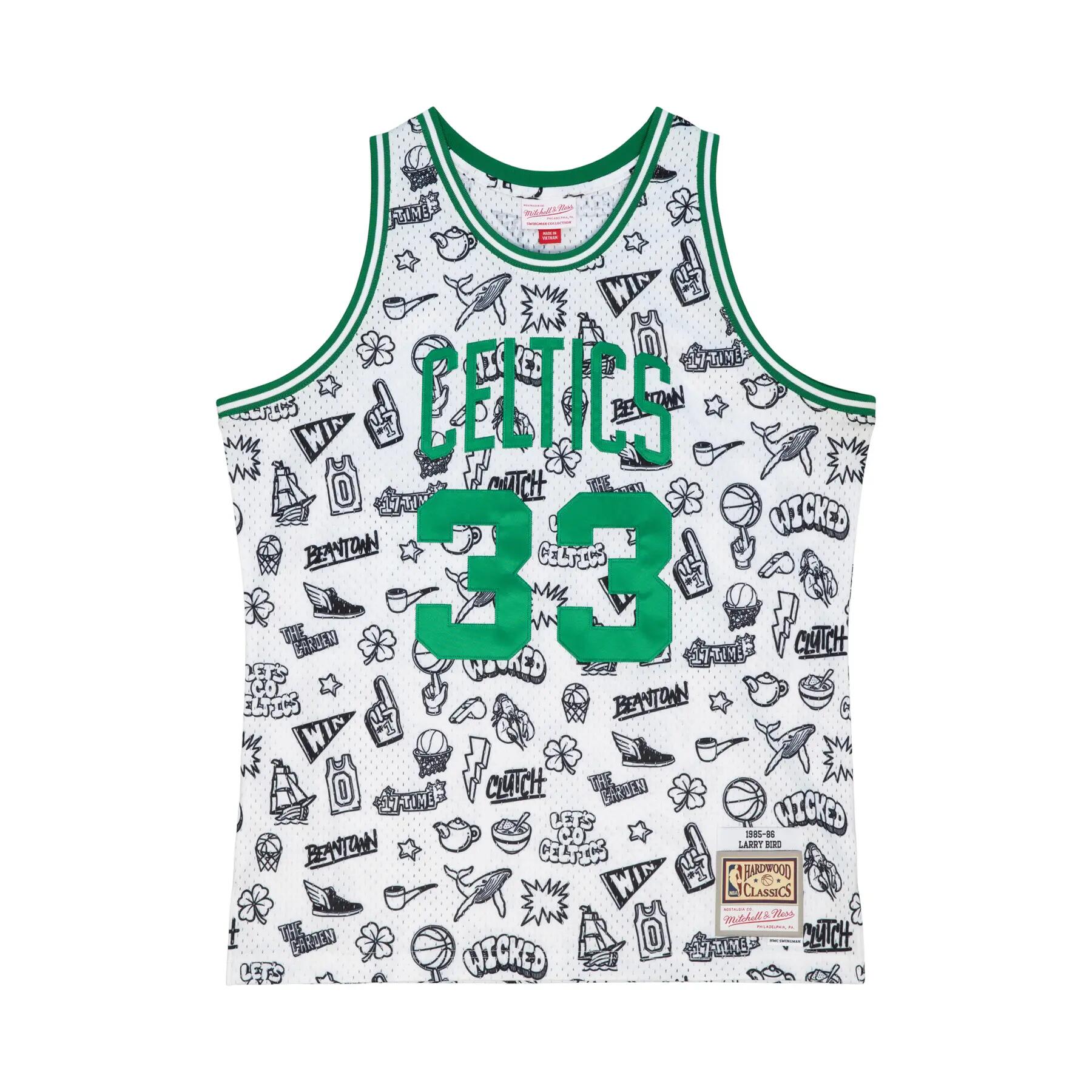 Jersey Boston Celtics NBA Doodle Swingman 1985 Larry Bird