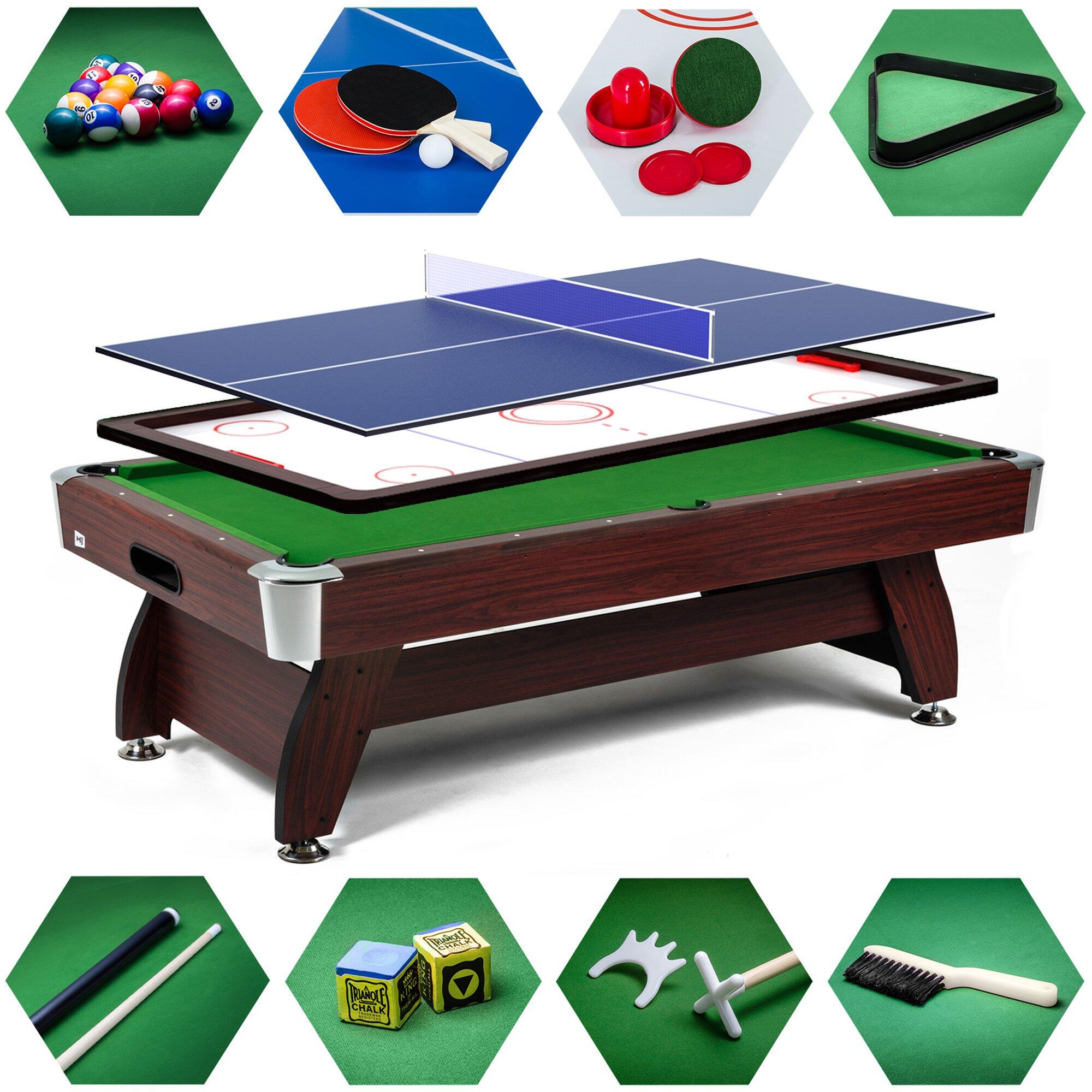 Stół bilardowy spływowy Vip Extra 8FT z nakładką ping-pong cymbergaj