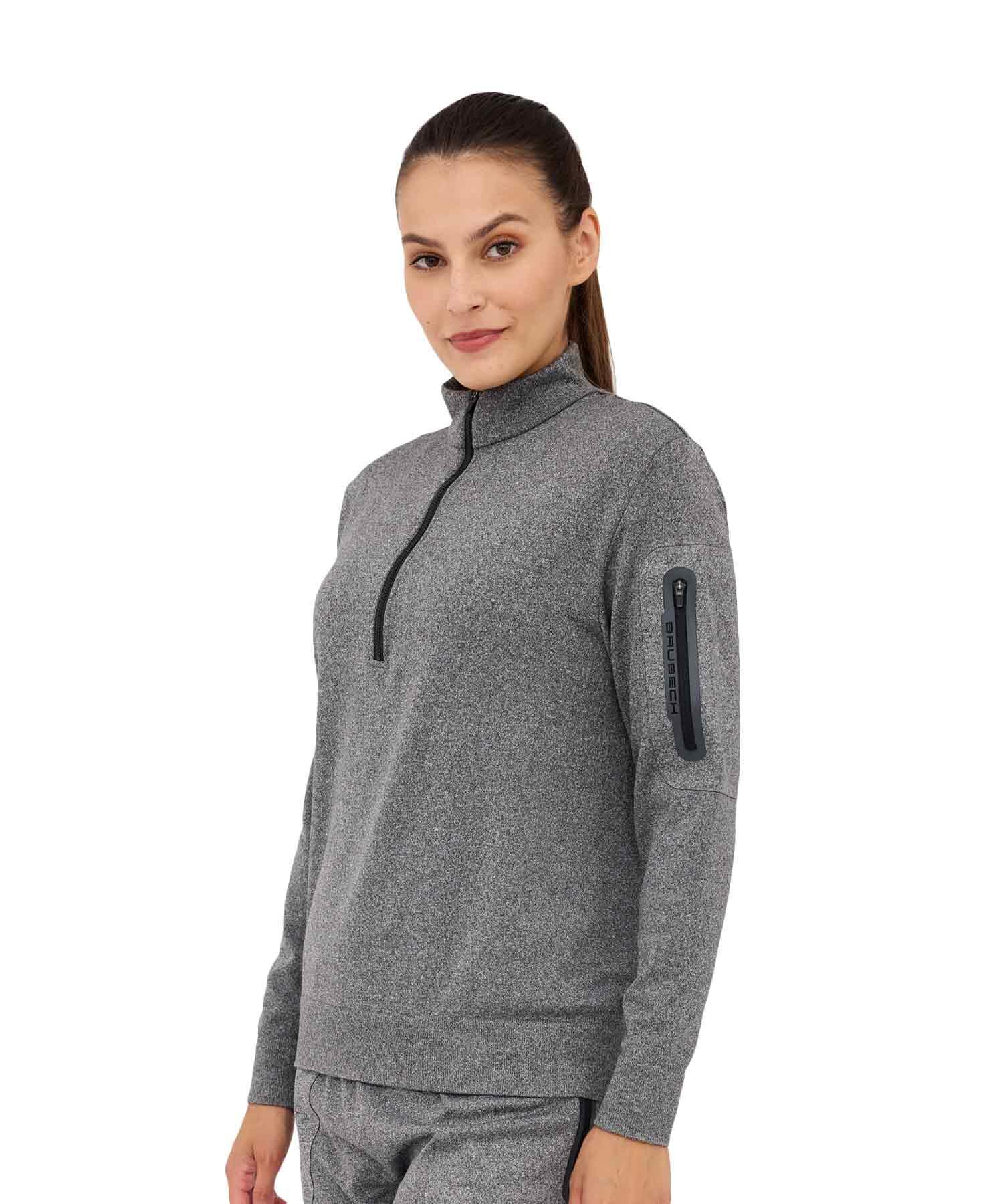 Bluza damska wełniana z krótkim ekspresem Brubeck OUTDOOR MERINO
