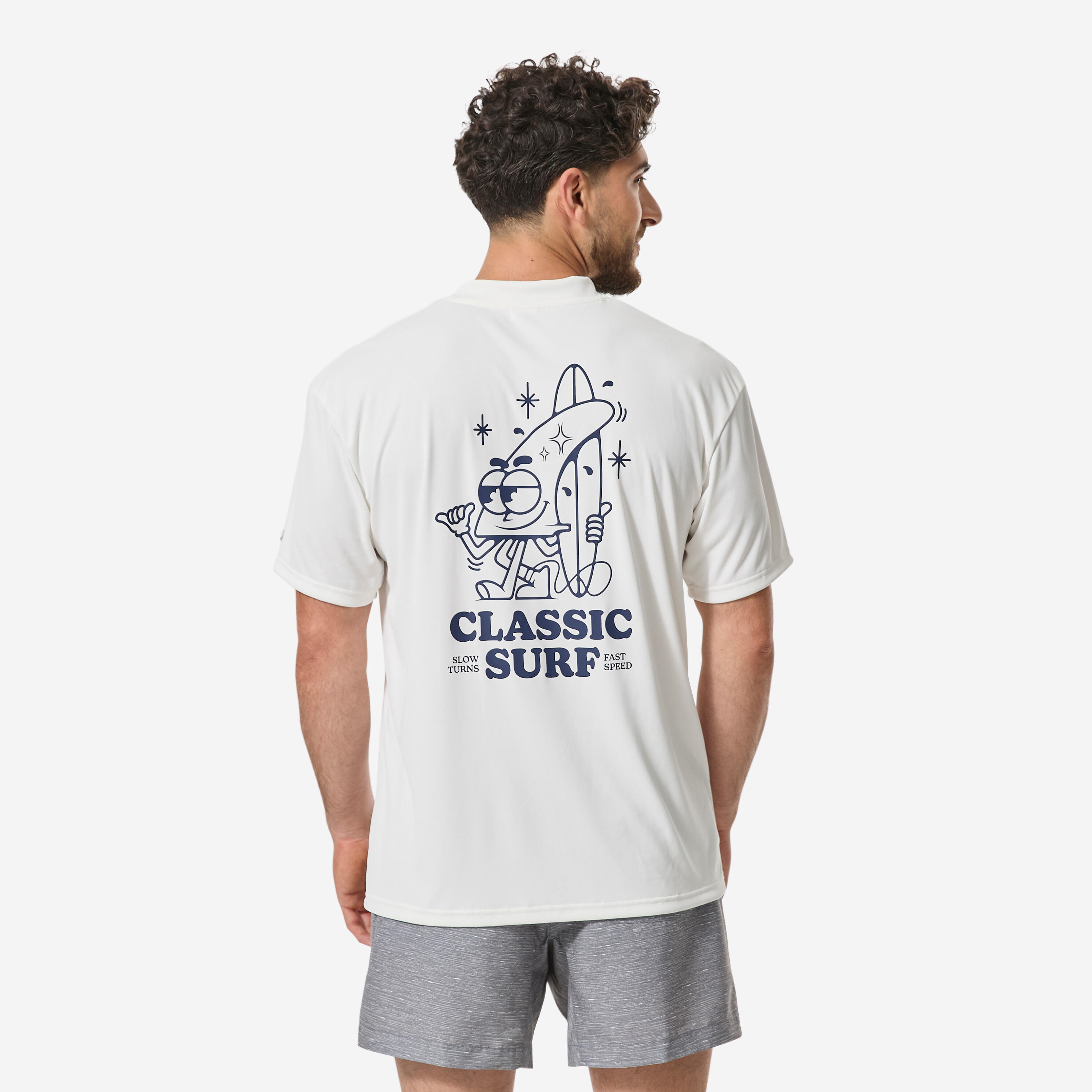 Koszulka UV surfingowa męska Decathlon Water T-shirt krótki rękaw