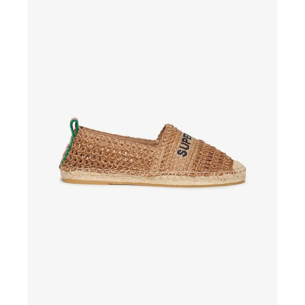 Sandały espadryle z haftowanego rafii dla kobiet Superdry