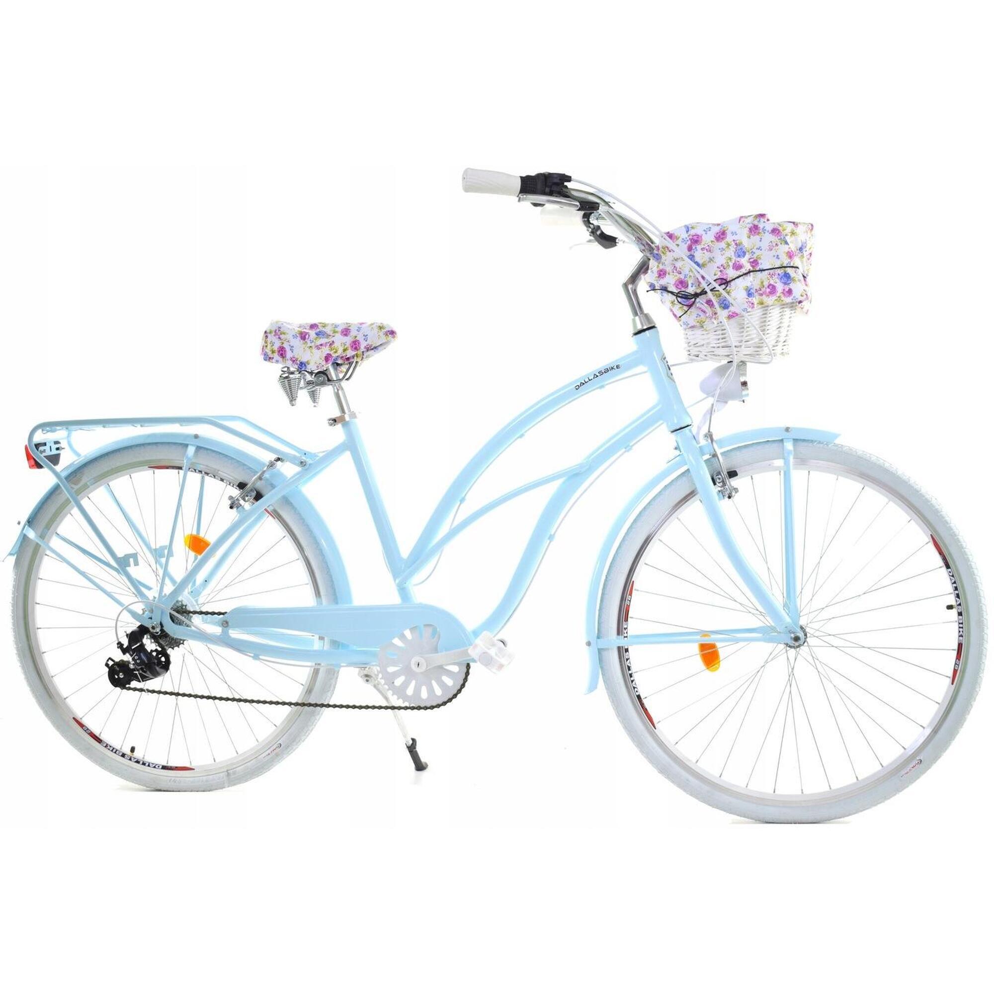Rower Cruiser Damski Dallas Bike 28 7spd Alu z koszem i wkładem