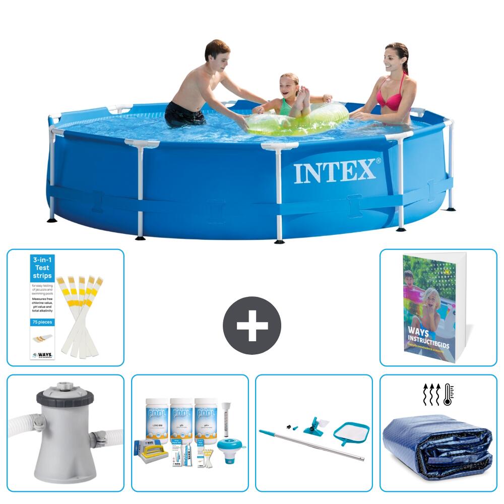 INTEX Basen ze stelażem Okrągły - 305x76 cm - 7-częściowy S267