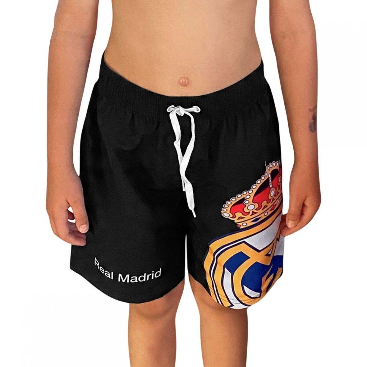 Real Madryt szorty kąpielowe chłopięce bermuda swimwear czarne