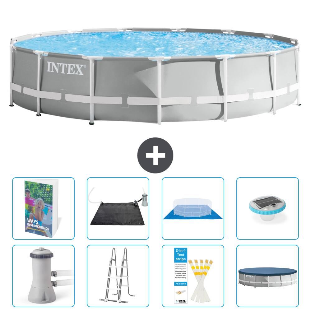 INTEX Basen Prism Frame Okrągły - 457x107 cm - 9-częściowy S598