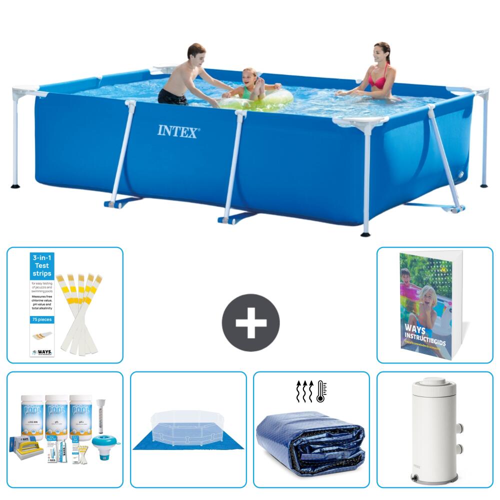 INTEX Basen ze stelażem Prostokątny - 300x200x75 cm - 7-częściowy S115