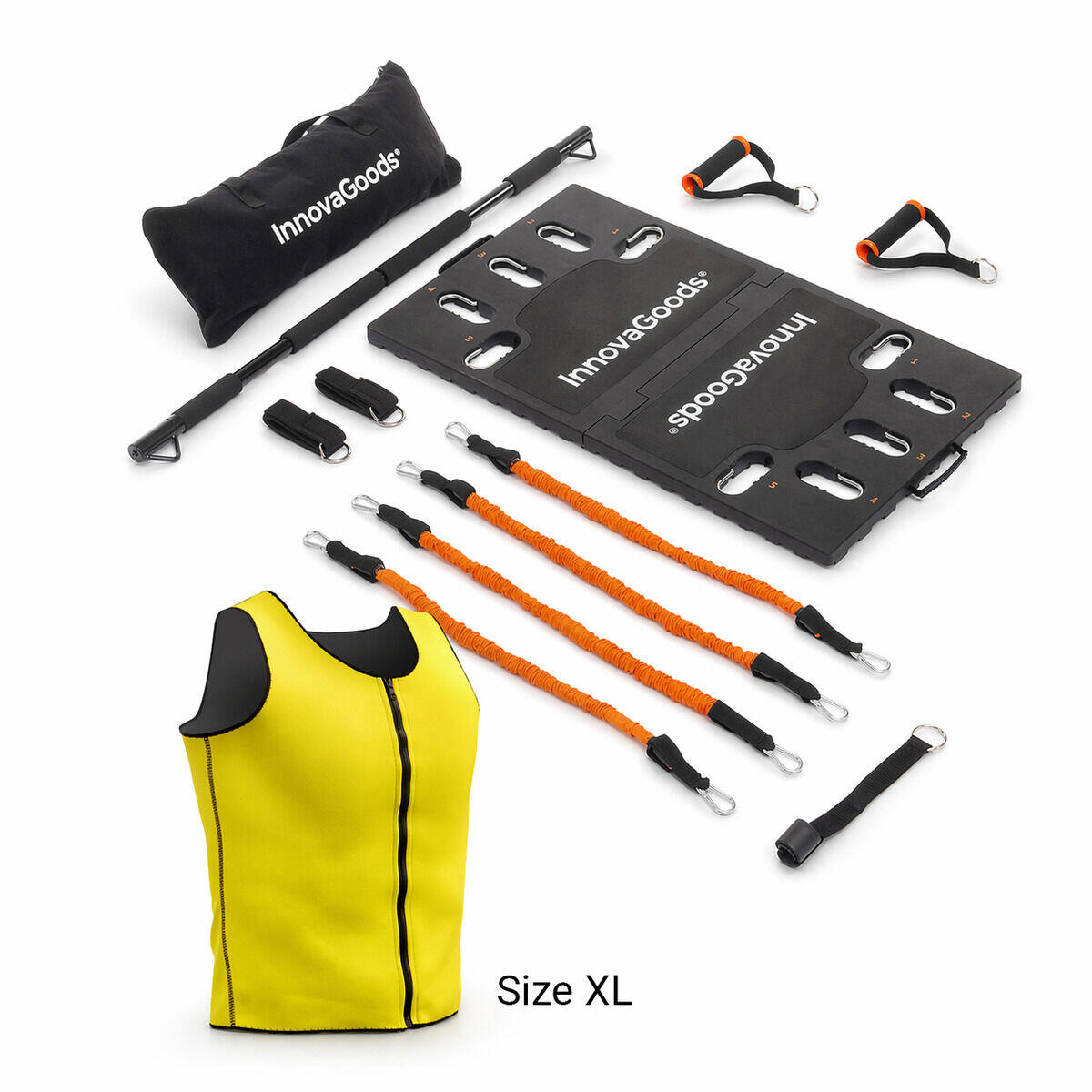 Zestaw przenośnego systemu treningowego i sportowej kamizelki sauny InnovaGoods