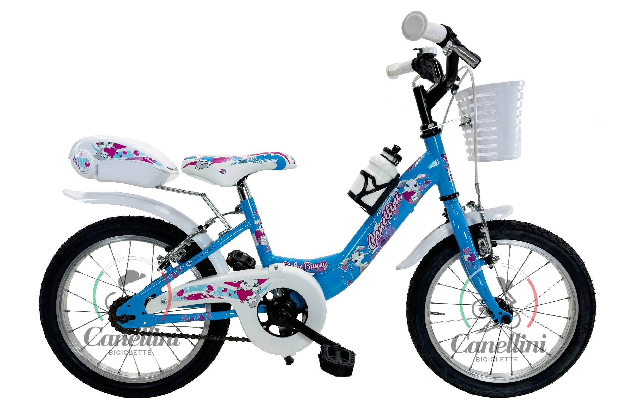 Rower Dziecięcy Canellini VENERE 16 BABY BUNNY - Błękitny