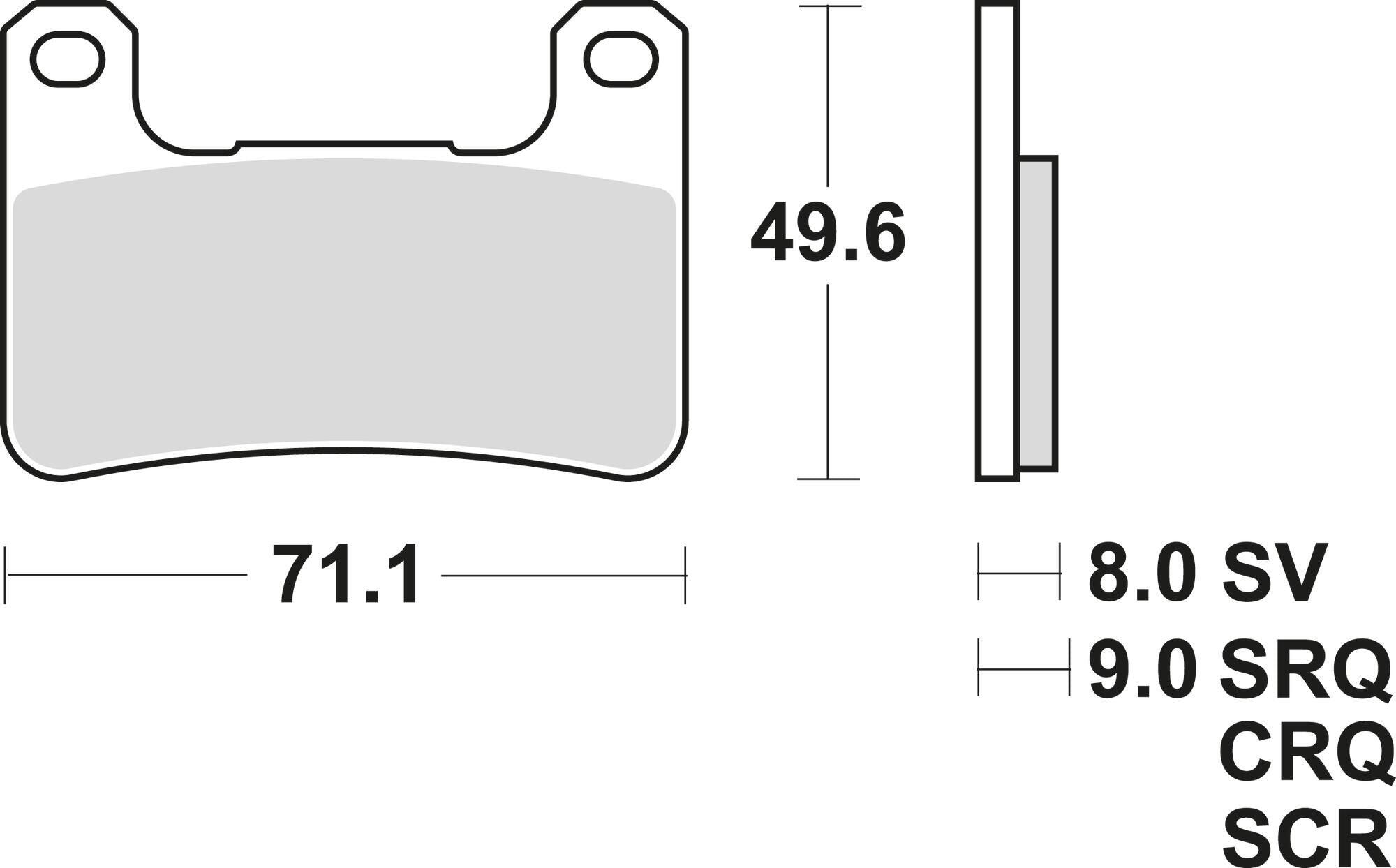 Klocki hamulcowe Trw MCB 752 SV z metalu spiekanego