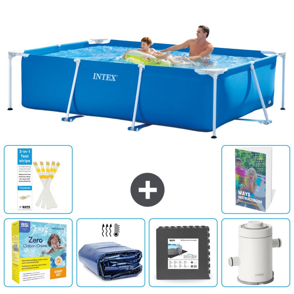 INTEX Basen ze stelażem Prostokątny - 260x160x65 cm - 7-częściowy S111