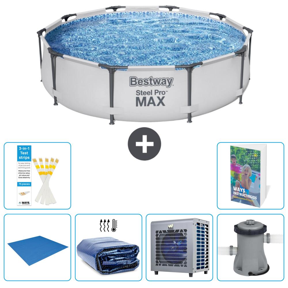BESTWAY Basen Steel Pro MAX Okrągły - 305x76 cm - 7-częściowy S124