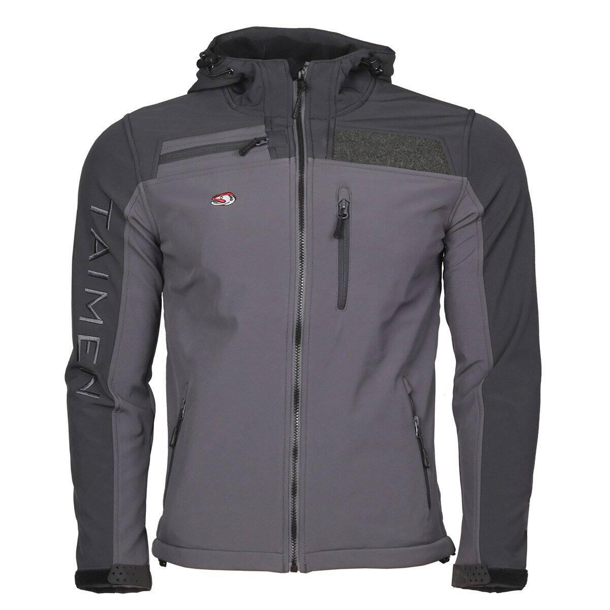 Kurtka wędkarska Taimen Arigiin softshell - Ciemnoszara
