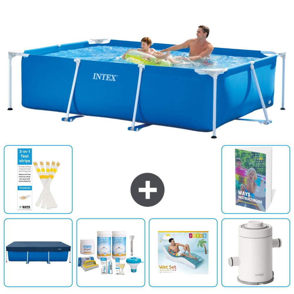 INTEX Basen ze stelażem Prostokątny - 260x160x65 cm - 7-częściowy S161