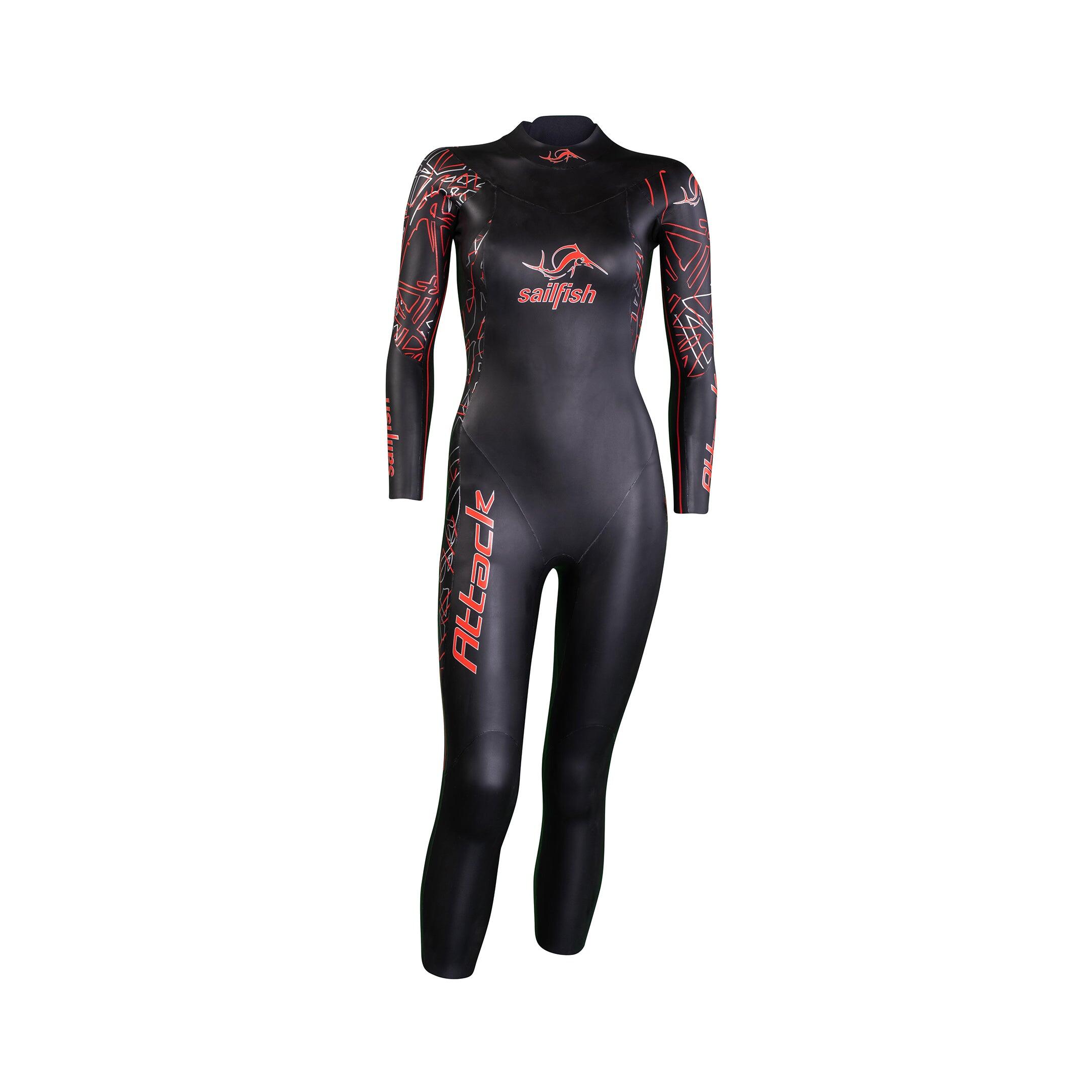 Pianka triathlonowa damska sailfish Attack 7 4,5 mm black/red
