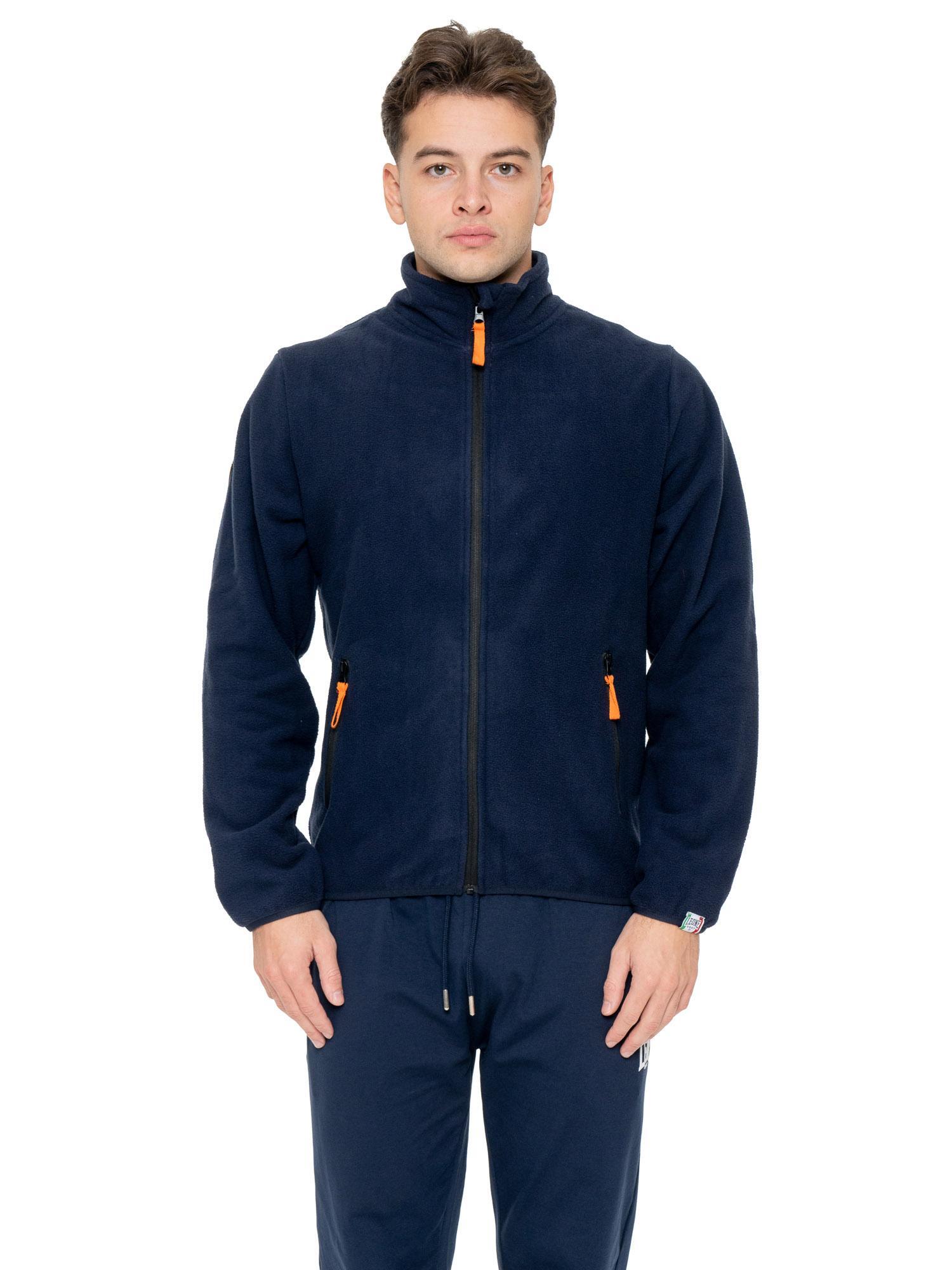 Hochgeschlossenes Micropolar-Fleece mit Reißverschluss und Leone 1947-Label