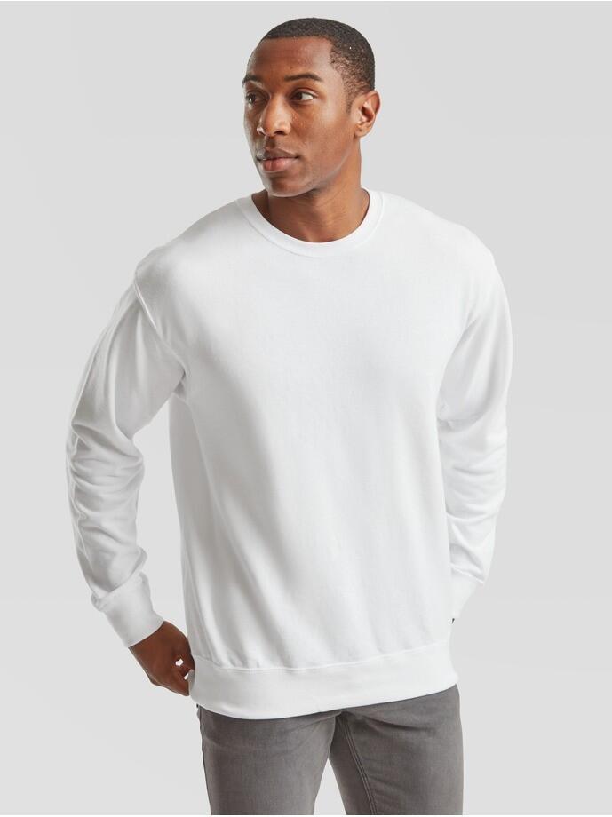 Lekka bluza dresowa Fruit Of The Loom Adulto Blanco