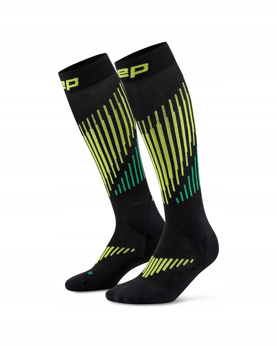Długie skarpety kompresyjne dla kobiet z wełną Merino Core Run CEP