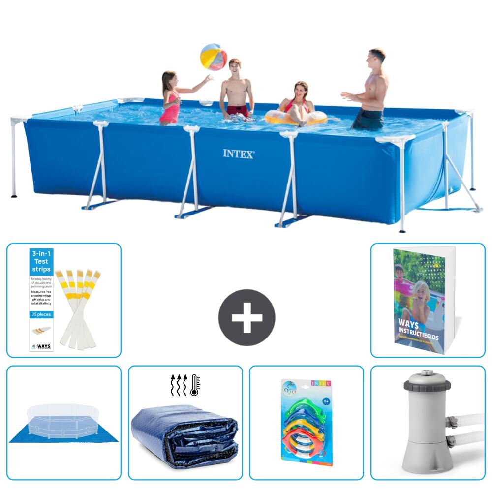 INTEX Basen ze stelażem Prostokątny - 450x220x84 cm - 7-częściowy S46