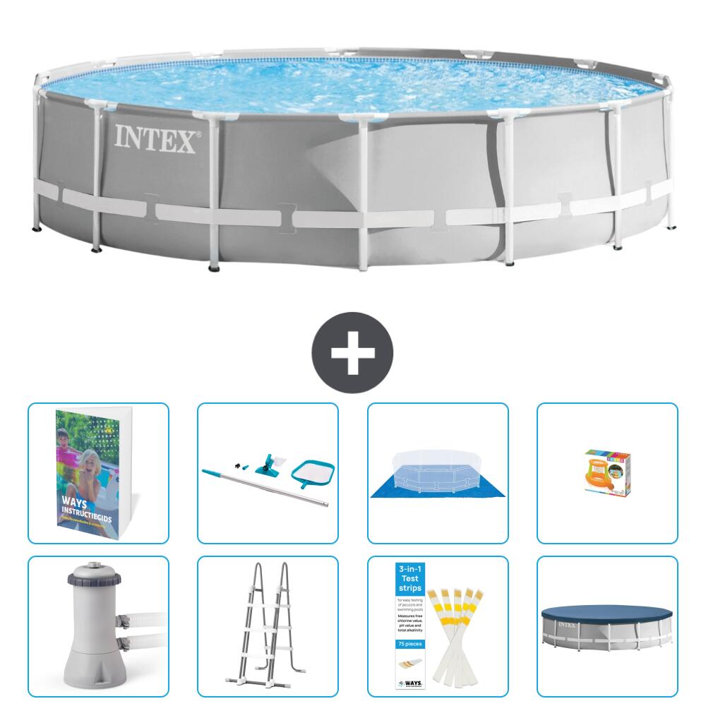 INTEX Basen Prism Frame Okrągły - 427x107 cm - 9-częściowy S647