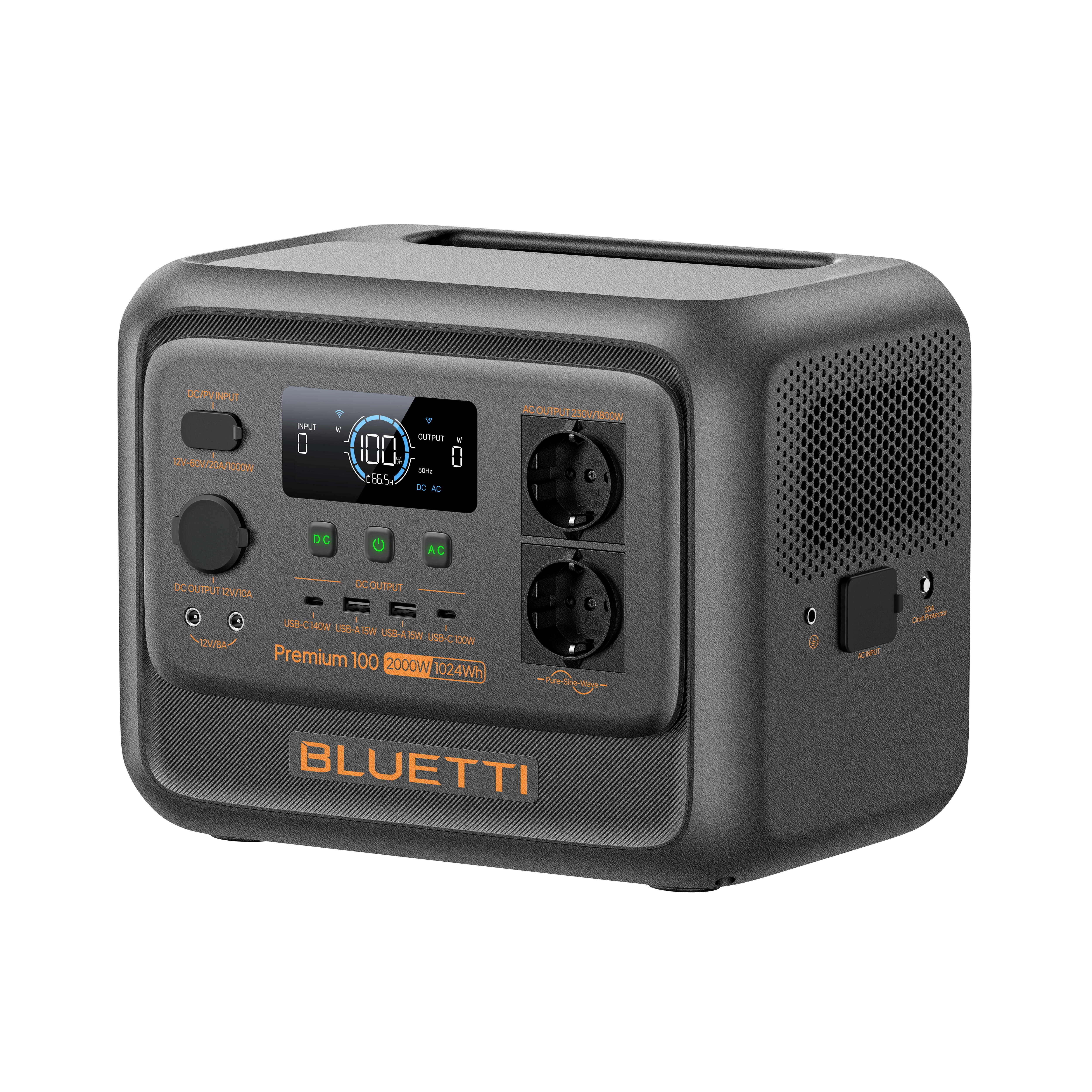 Stacja zasilania przenośna BLUETTI Premium 100 V2, 1024 Wh - 2x2000 W (2700 W)