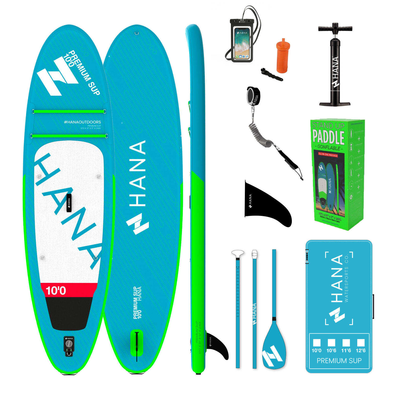 Zestaw SUP 10'0 Premium z wodoodpornym etui na telefon