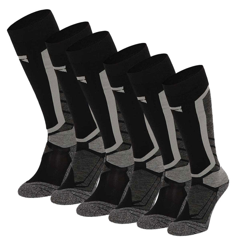 Skarpety snowboardowe Xtreme, 6 par, Multi Czarny