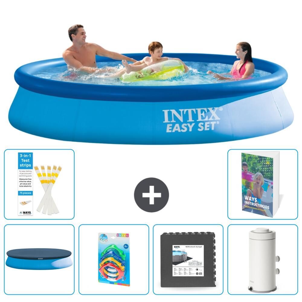 INTEX Basen Easy Set Okrągły - 366x76 cm - 7-częściowy S143
