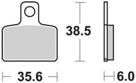 TRW MCB 767 klocki hamulcowe organiczne do tarczy 35.6x38.5x6.0 mm