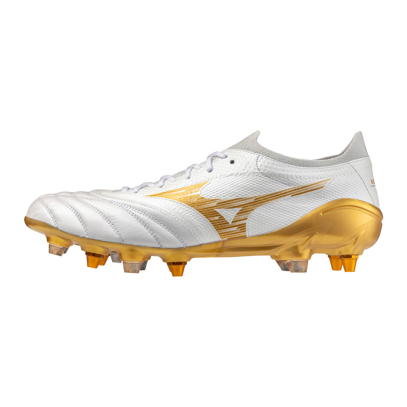 Crampons Rugby Mizuno Morelia Neo IV Beta Elite Mix Białe i Złote