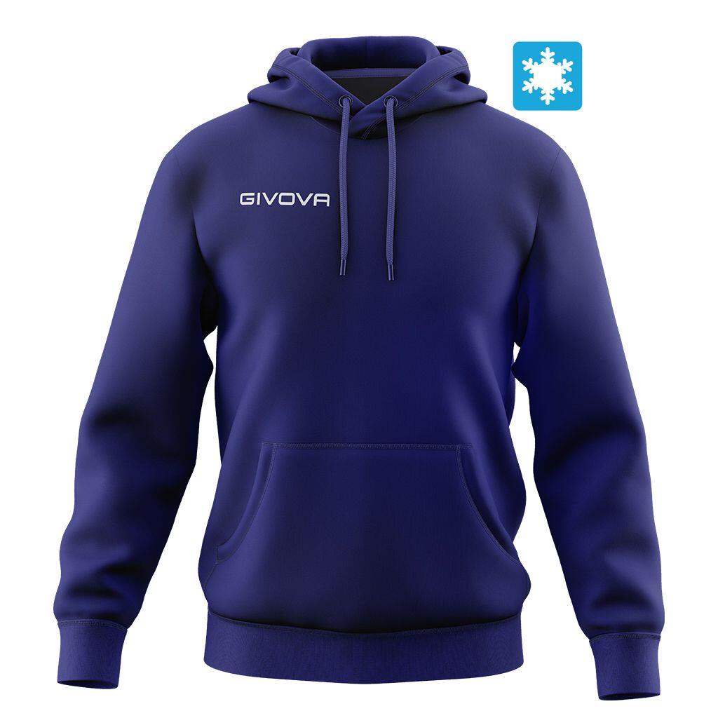 Bawełniana bluza Givova Hoodie niebieska