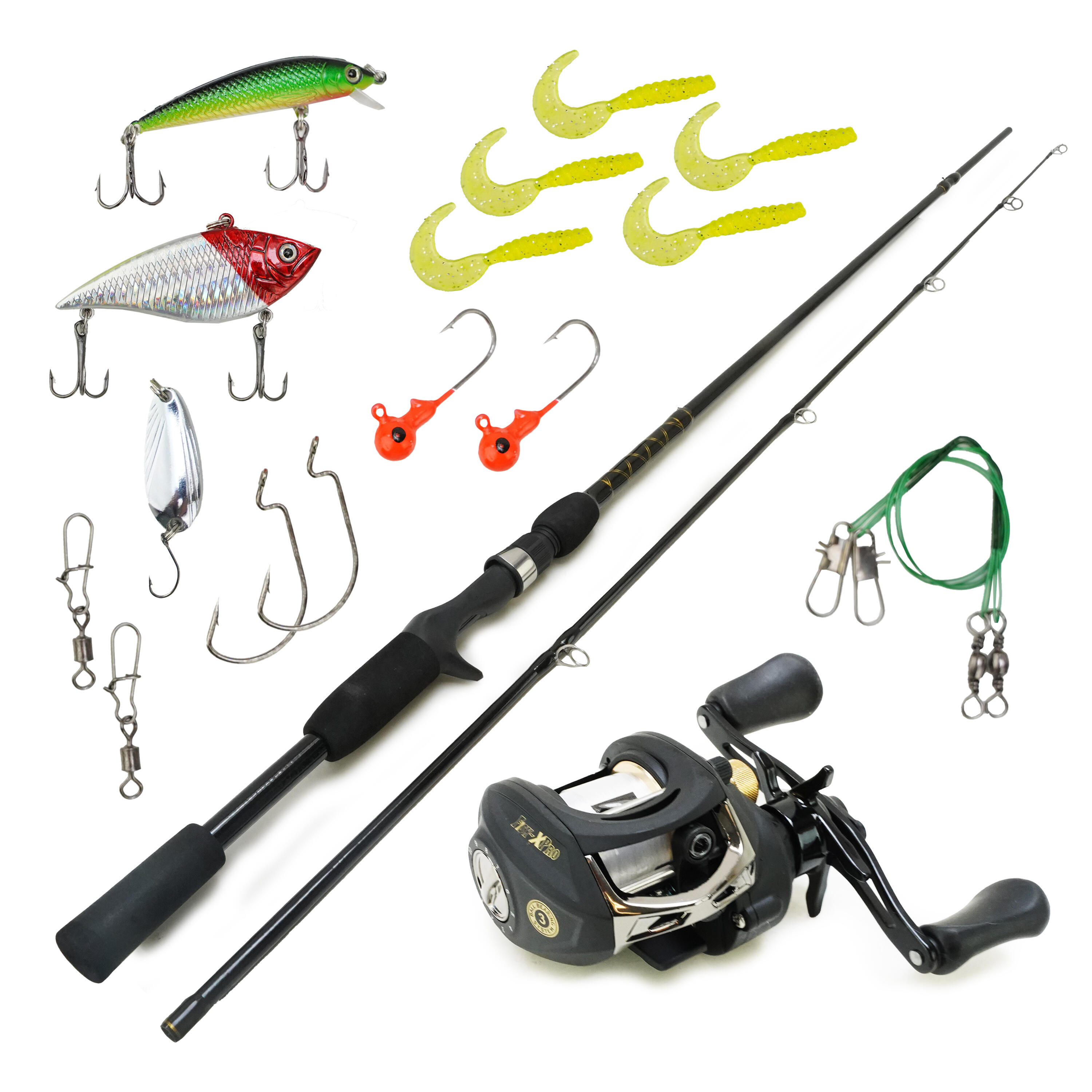 Zestaw baitcasting 1,95 m