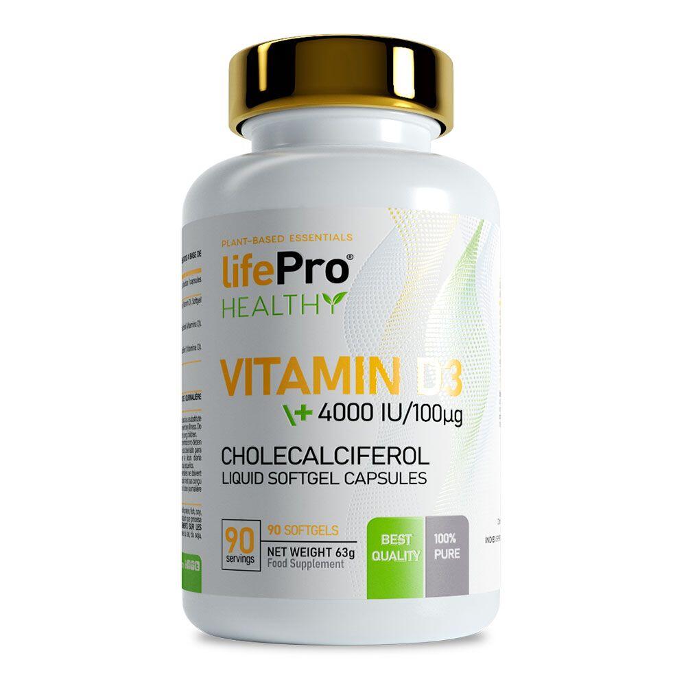 Witamina D3 4000IU z oliwą z oliwek - 90 kapsułek miękkich LifePRO