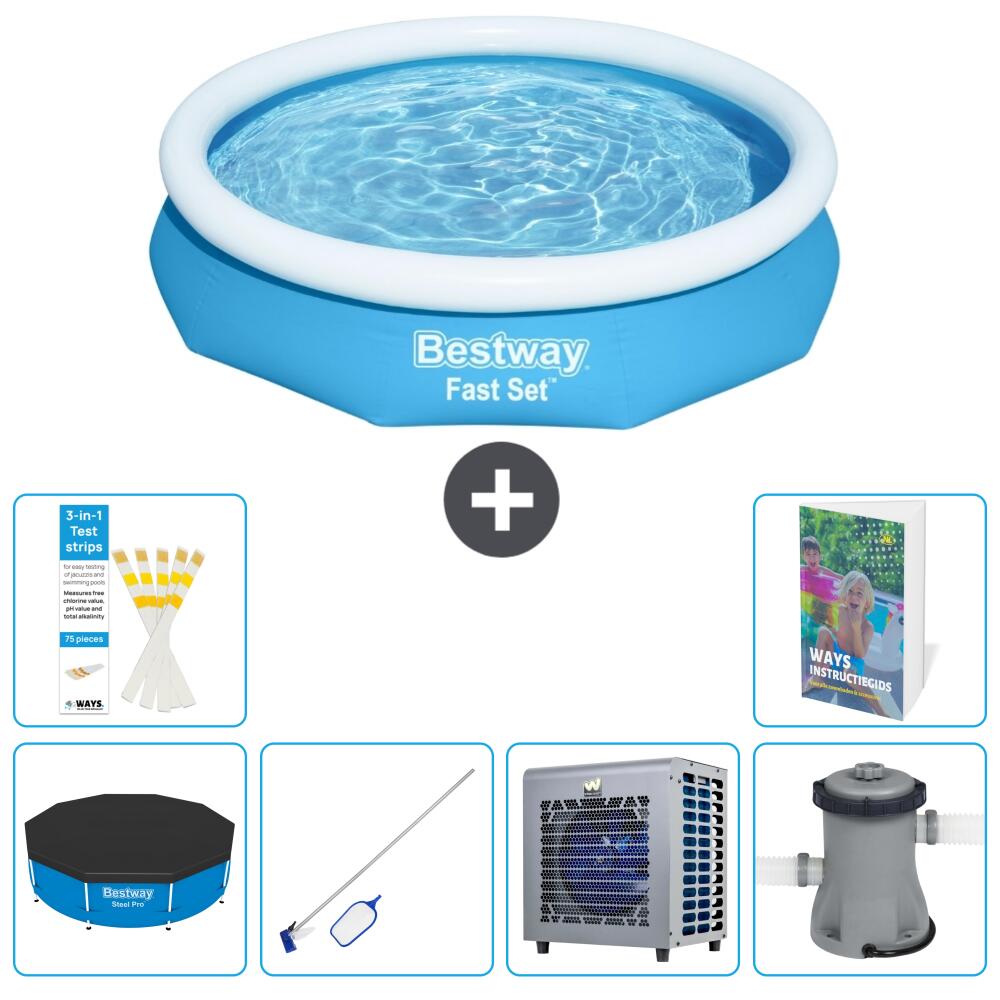 BESTWAY Basen Fast Set Okrągły - 305x66 cm - 7-częściowy S109