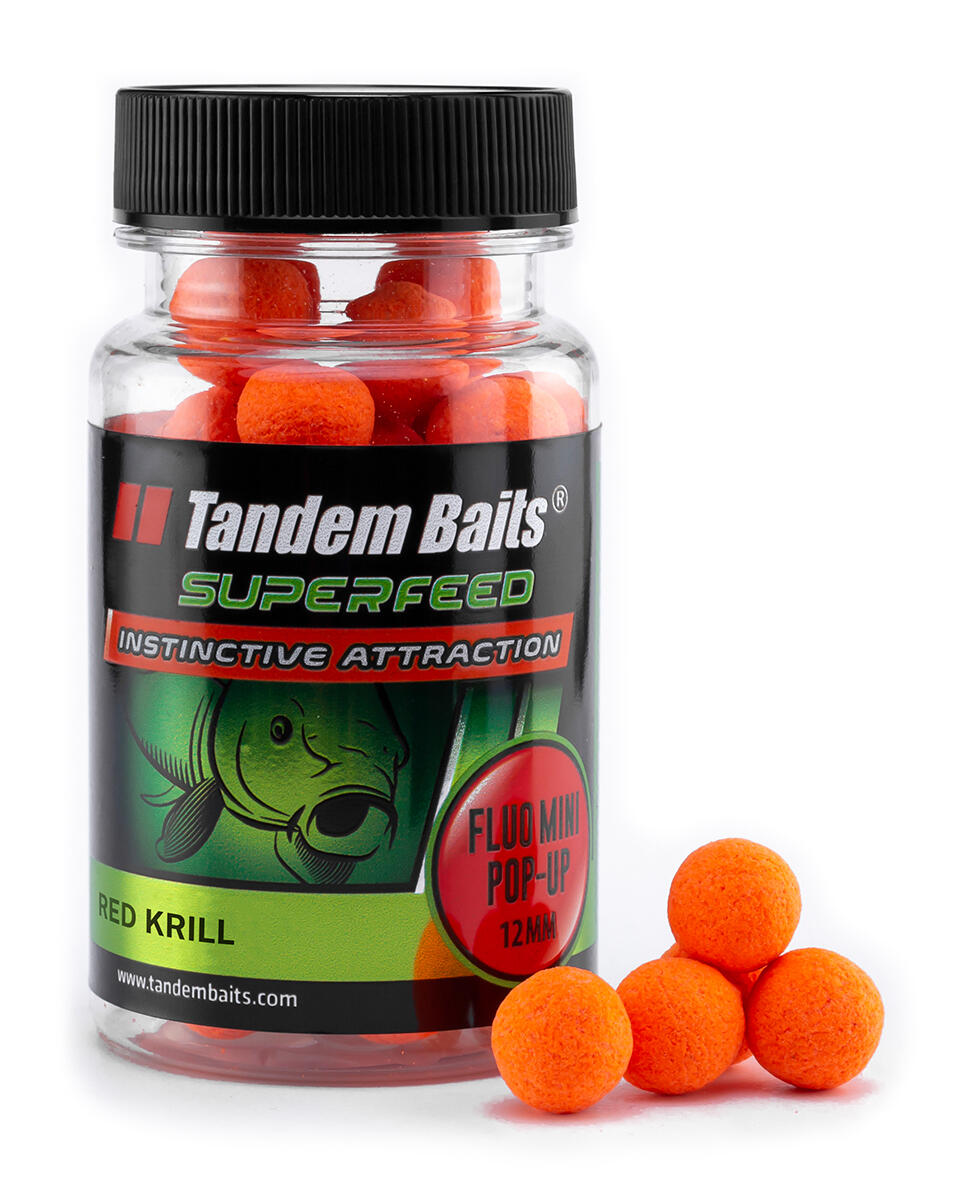 Mini kulki pływające SuperFeed Fluo Pop-Up 12mm/30g Red Krill