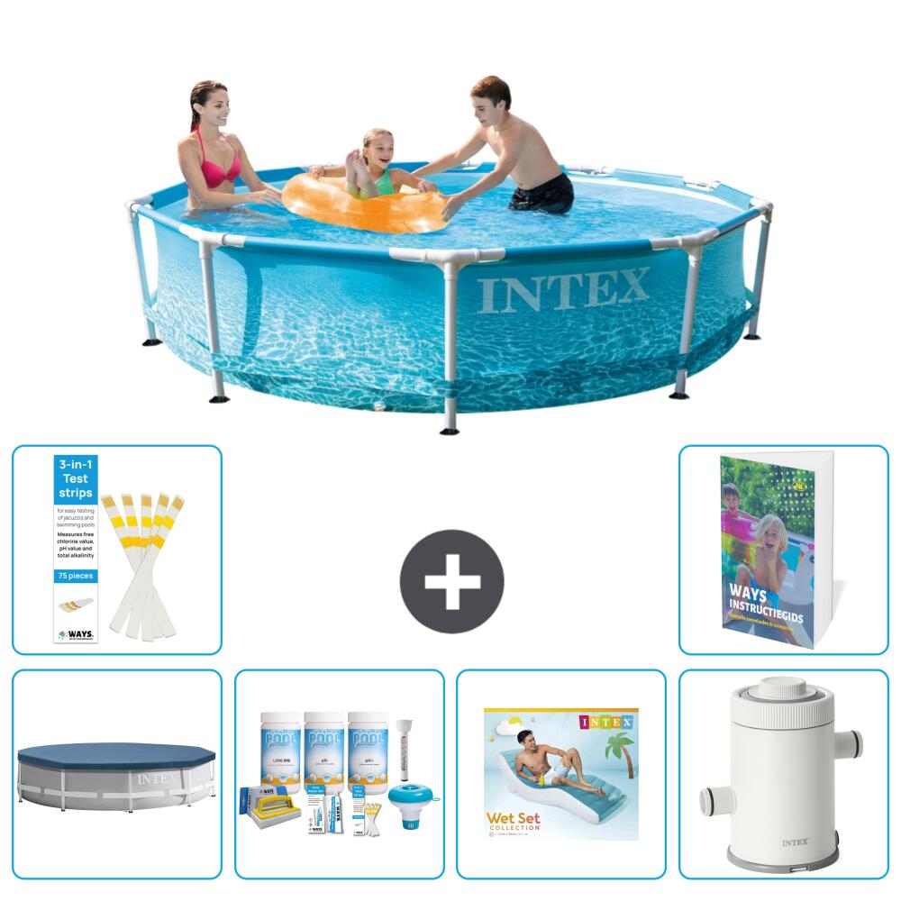 INTEX Basen ze stelażem Okrągły - 305x76 cm - 7-częściowy S161