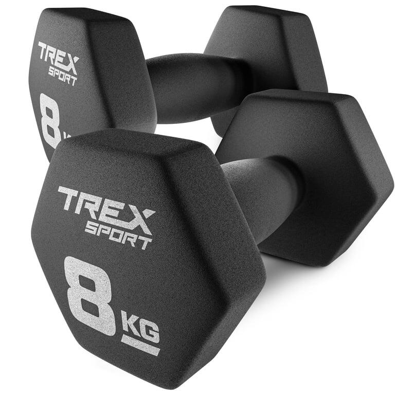 Zestaw hantelek żeliwnych neoprenowych Trex Sport TX‑080VD 2×8kg