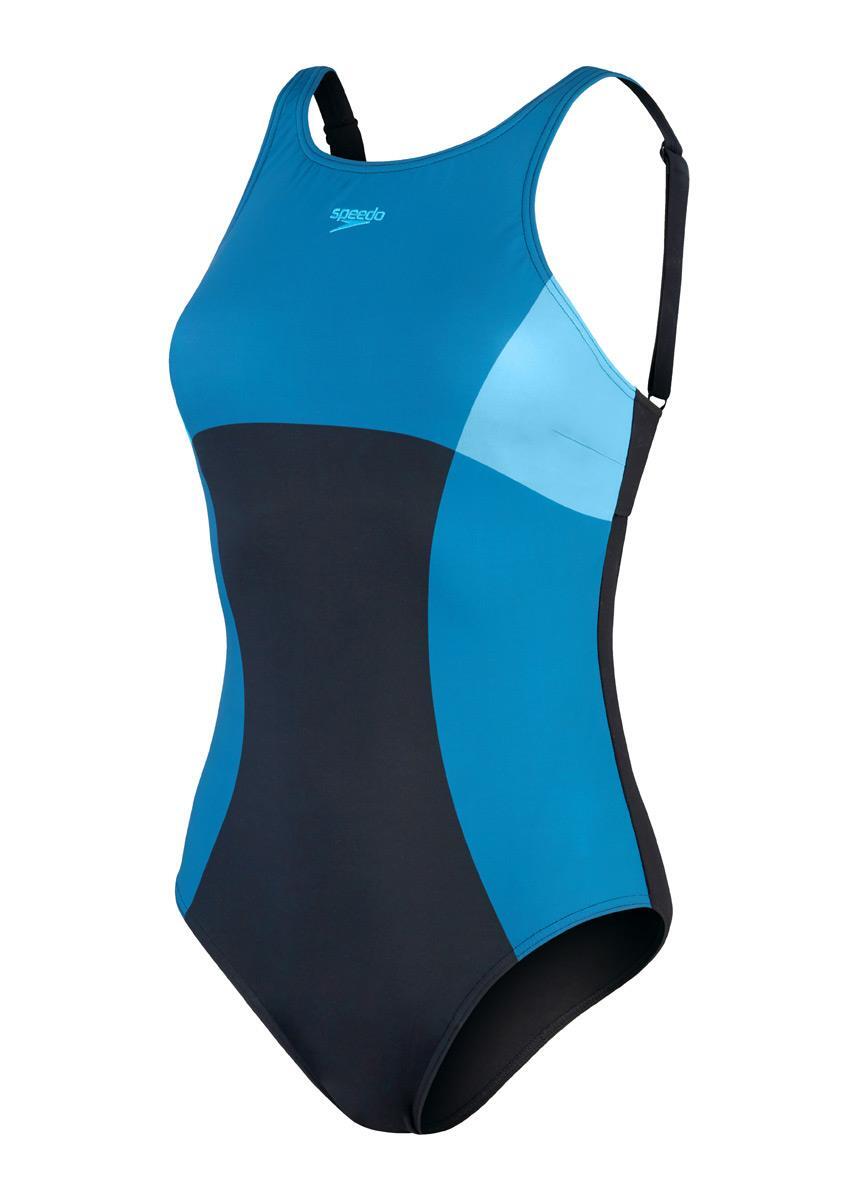 Strój Kąpielowy Speedo Shaping Enlace Printed – Czarno-Niebieski – Rozmiar 34