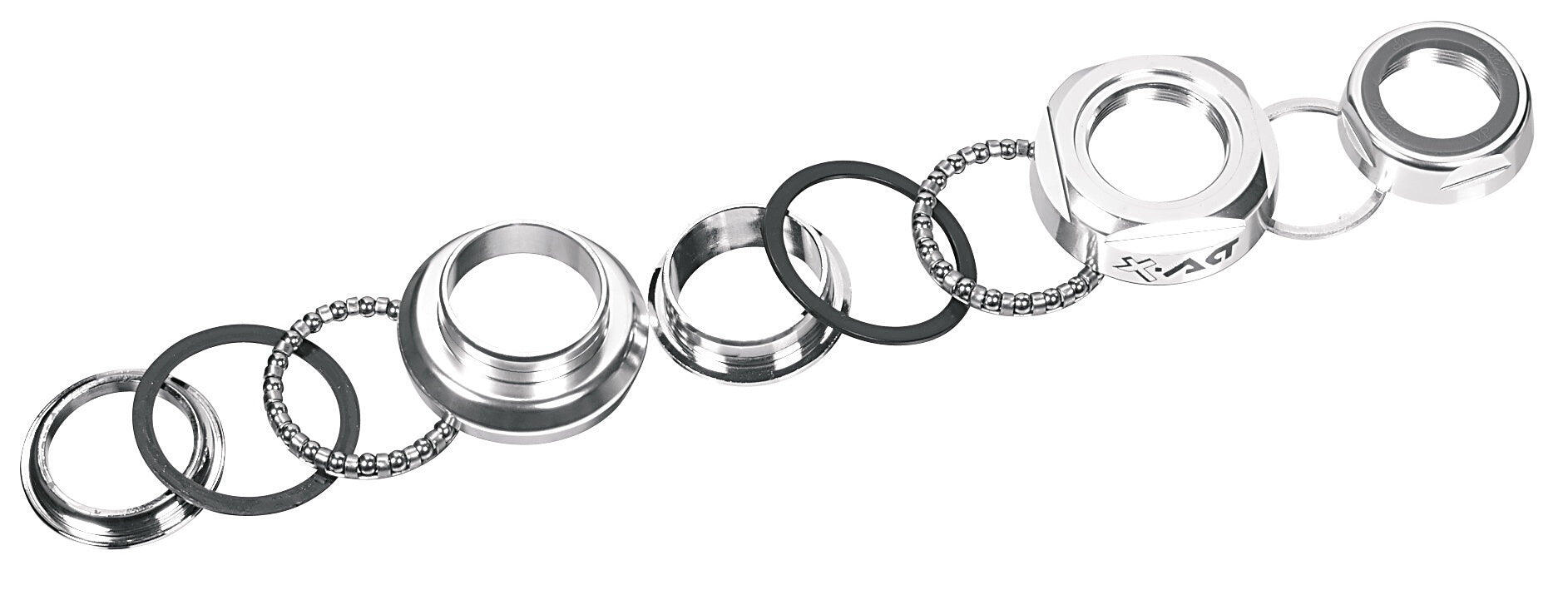 Ergotec zestaw sterowy 1 A101GK z gwintem aluminium srebrny